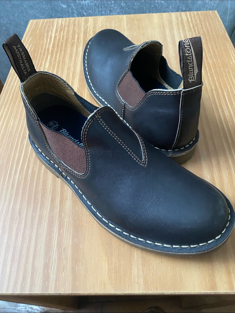 Blundstone Casual 260 Slip On Chelsea Shoes Dark Brown Leather US 8.5